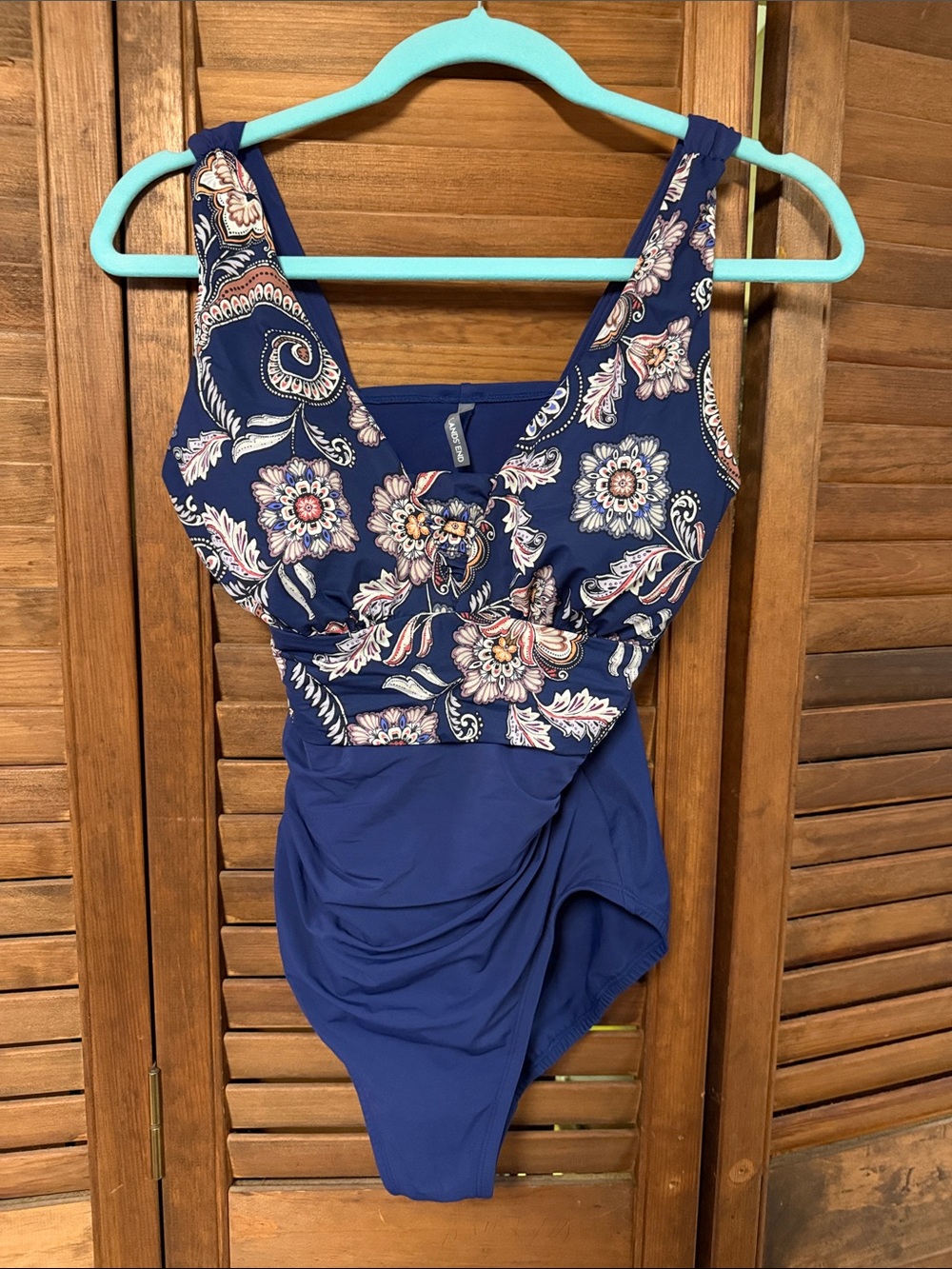 Womans Navy Floral One-Piece Swimsuit